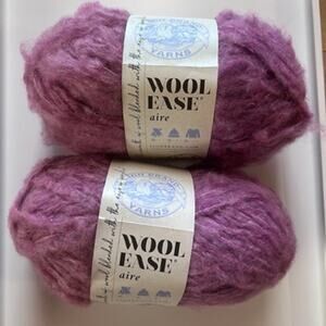 Lion Brand Yarns Wool Ease Aire, 3.5 oz 2 Skeins Lilac Lot 04270-12 2024-03